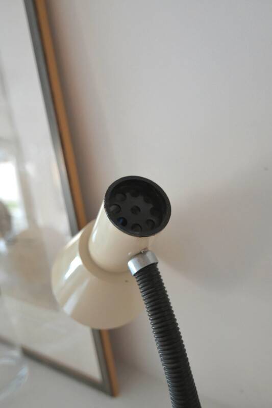 Vintage beige industrial lamp