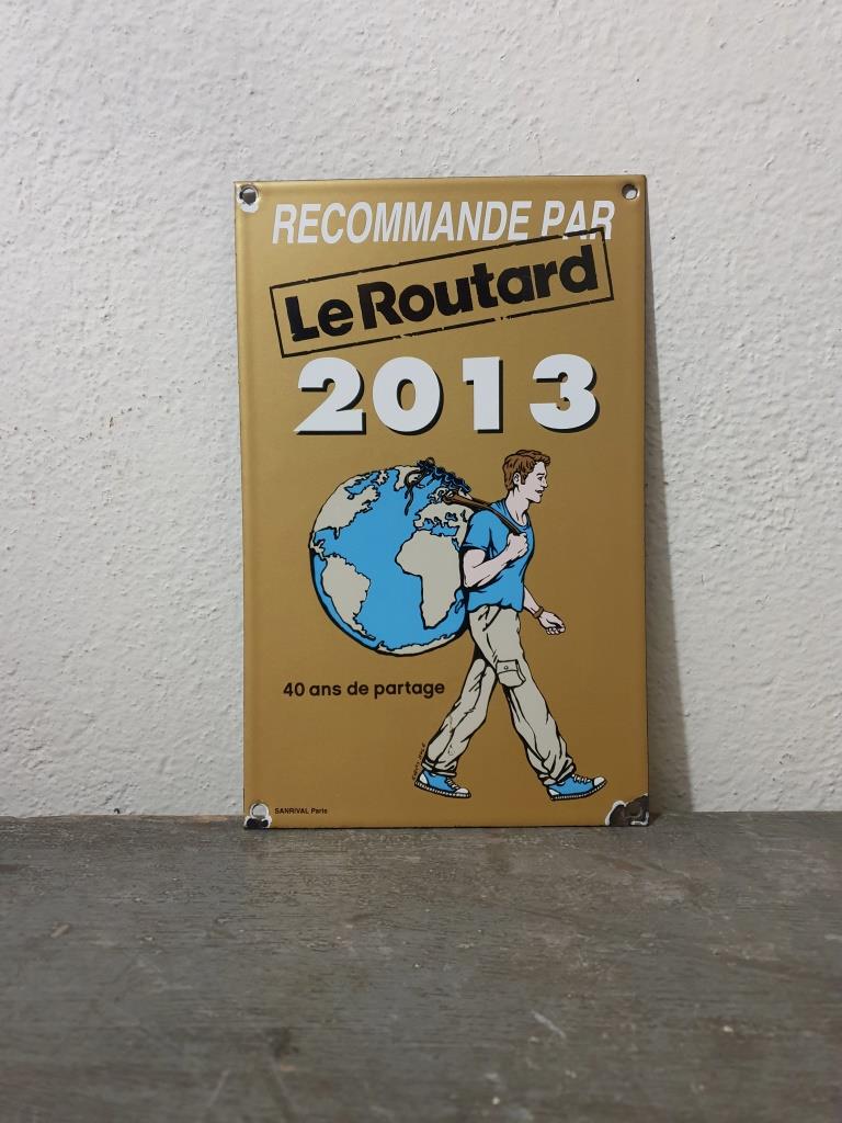 Plaque émaillée Le Routard guide du routard Hôtel Restaurant 2013