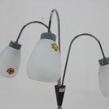 1960s floor lamp with glass shades, Czechoslovakia