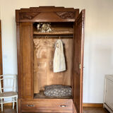 Art deco cabinet raw wood