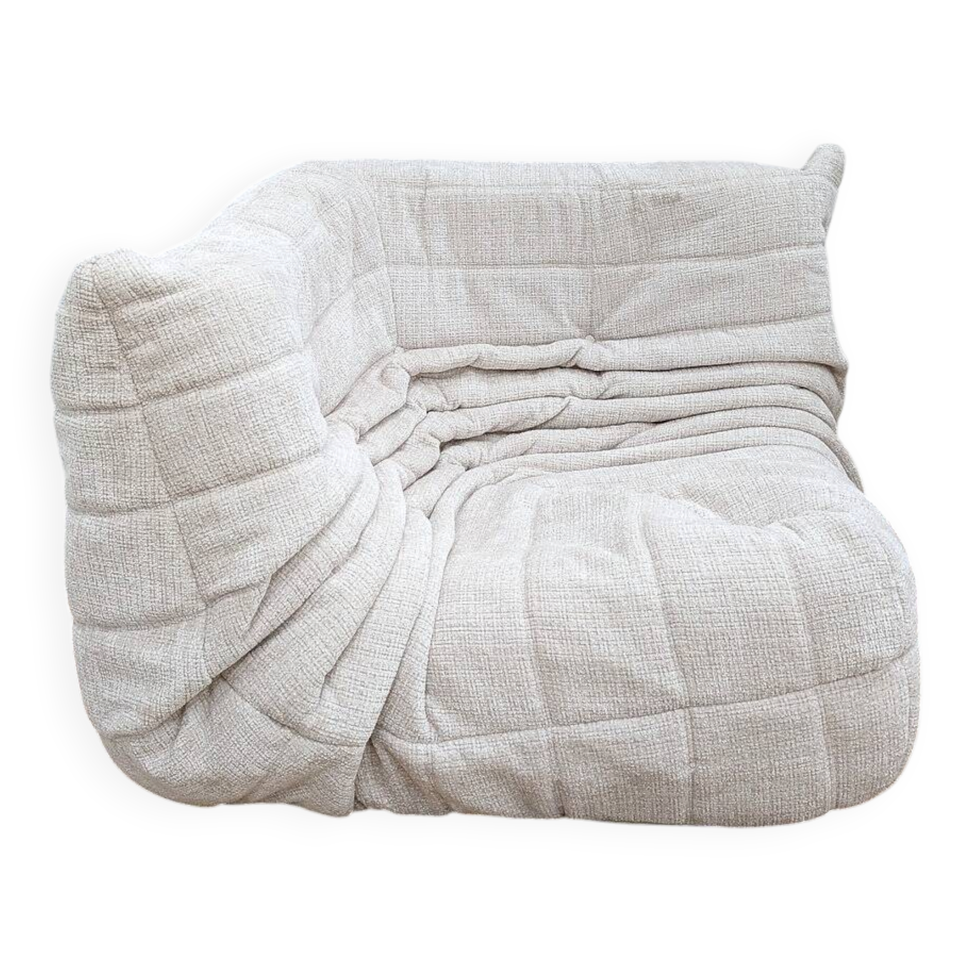 Togo angle en velours crème