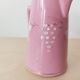 Vase pichet rose Sarreguemines peint à la main vers 1900