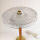 Mid-century Swedish table lamp in brass, crystal, and wood by Boréns.