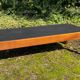Solid oak and slate coffee table from the 50s-60s