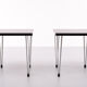 Two Scandinavian hairpin legs side tables 1970s