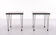 Two Scandinavian hairpin legs side tables 1970s