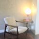 Armchair GFM-142 by Edmund Homa 1960s beige fabric.