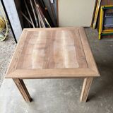 Rustic table made of raw wood
