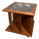 Mid century retro vintage teak coffee table with magazine rack or record 1960