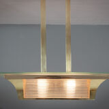Brass art deco Atelier Petitot ceiling light
