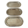 Set of 3 silver-plated trays with a very patinated finish.