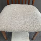 Set of 4 Kai Kristiansen dining chairs 1960s  in White Boucle