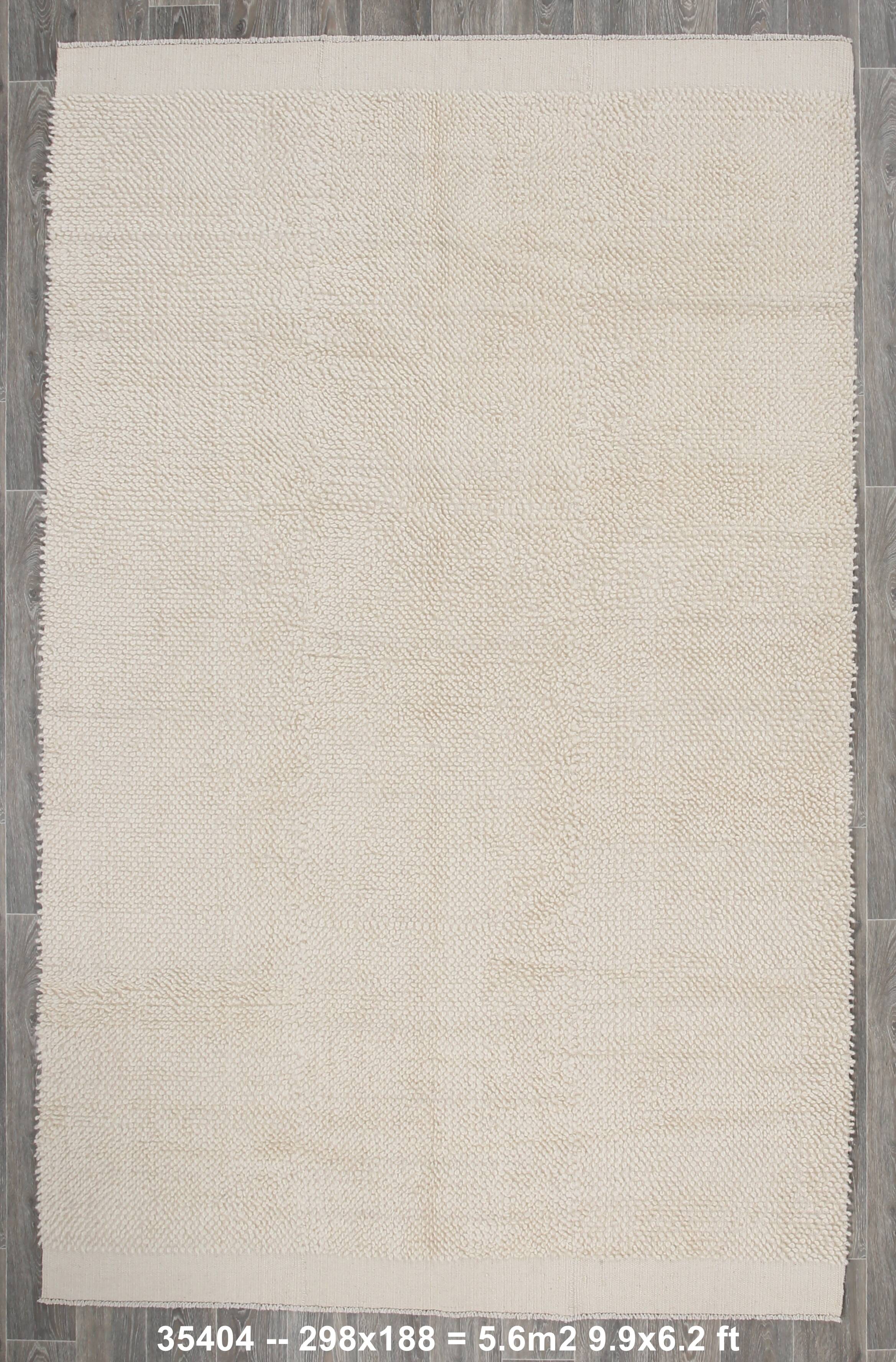 Super Soft Beige & Cream Modern Kilim Rug, 188x298Cm