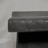 Burnt wood monolith stool