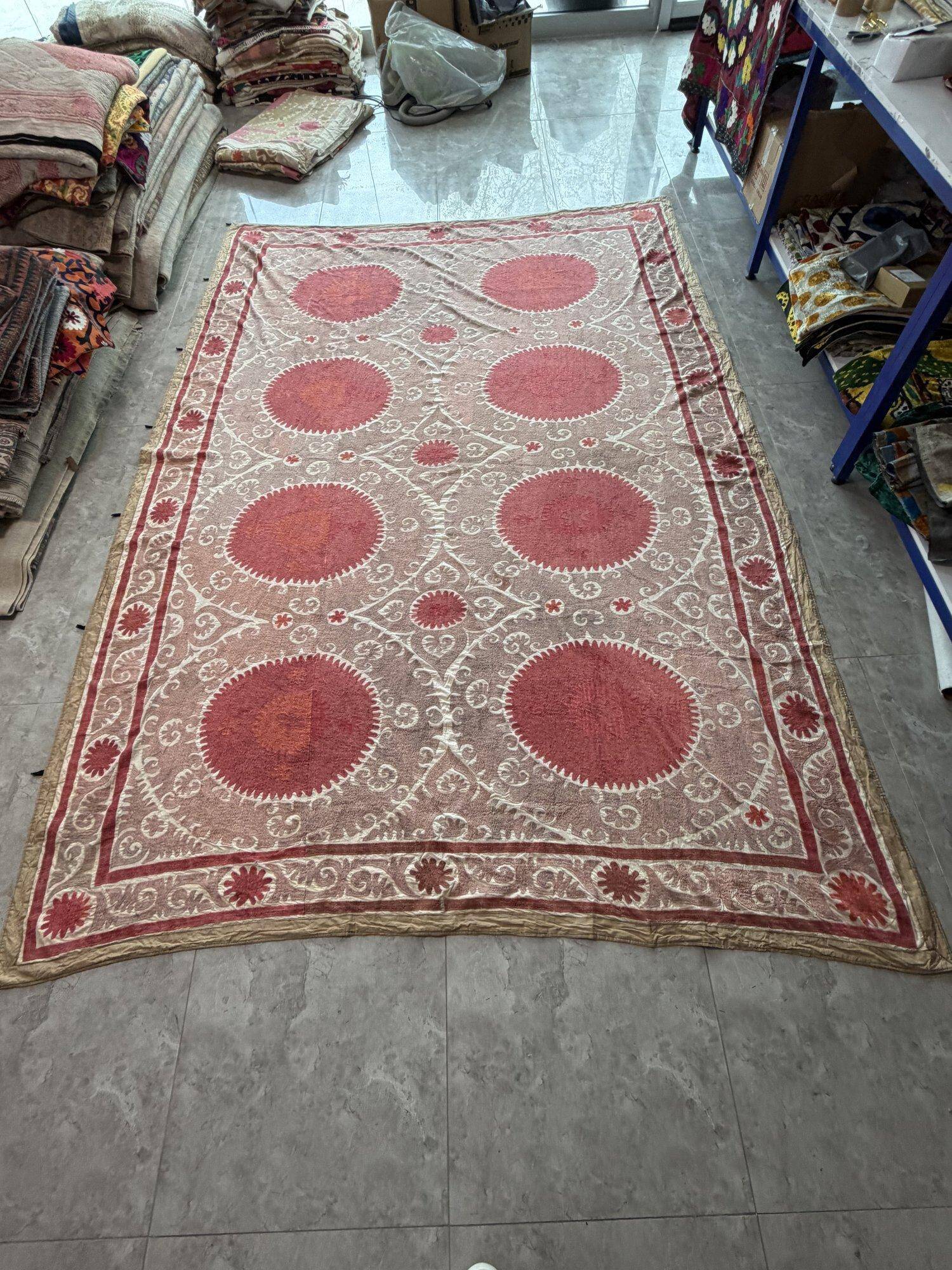 Vintage hand-embroidered tablecloth 230x335 cm