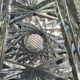 Empty pocket/Ashtray octagonal shape Diamond in finely cut Bohemian crystal, vintage