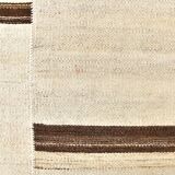 9x11 Brown & Cream Kilim Rug, 262x338Cm