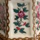 20th century polychrome porcelain inkwell floral decoration