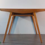 Extendable table in ash by Drevotex, vintage Czechoslovak 1950s