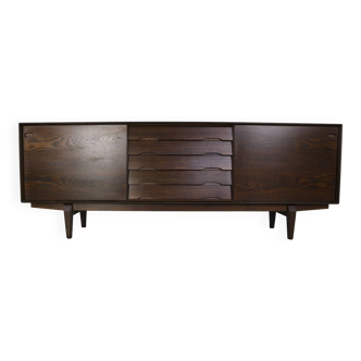 Skovby Møbelfabrik Darkened Oak Sideboard "Model 65", 1960 Denmark