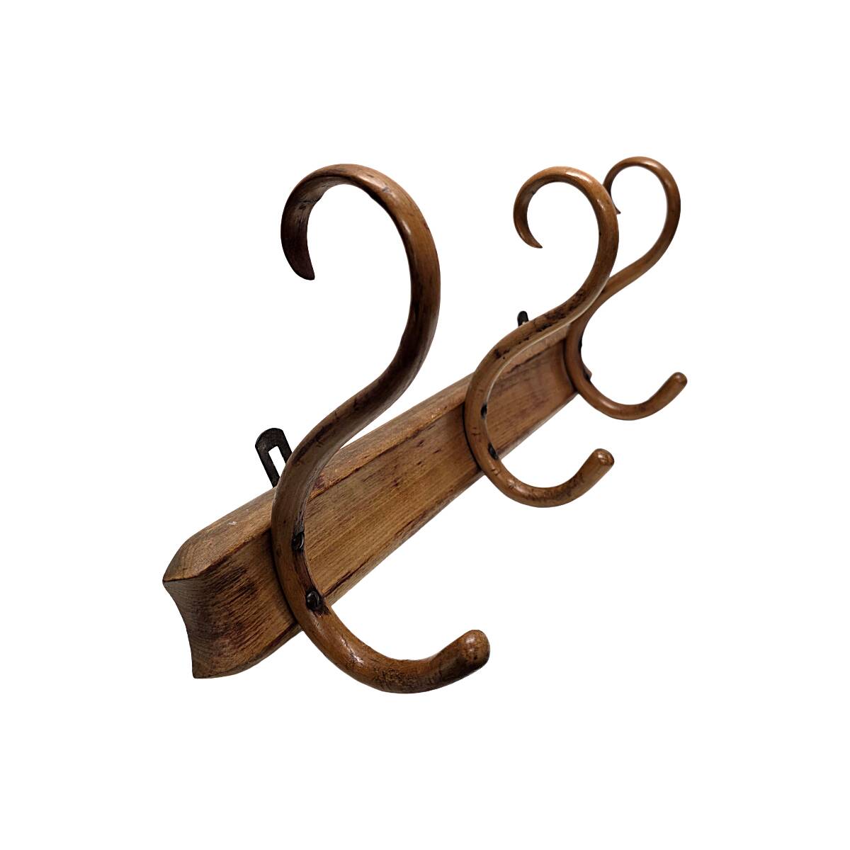 Antique Thonet Wall Coat Rack Made Of Curved Beech, early 1900s