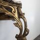 Console Louis XV en bois doré sculpté dessus marbre rouge