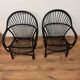 Paire de fauteuils en rotin vintage