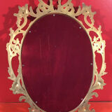 Ancient baroque mirror in gilded resin 83x53cm