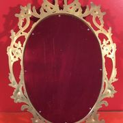 Ancient baroque mirror in gilded resin 83x53cm