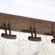 Wall-mounted wooden coat rack, vintage wall-mounted coat rack, curved wood