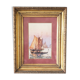 Watercolor painting "Gondola in Venice" by Alfred Justin Blondeau (XIXth).