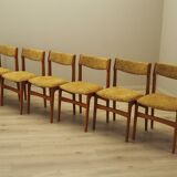 Set of six teak chairs, Danish design, 1970s, production: Denmark