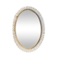 Miroir ovale en métal doré