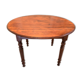 Ancient round table in pine