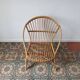 Trio de fauteuils rotin vintage