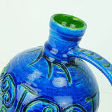 large italian mid century italica ars jug VASE jug rimini blue glaze