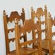 Set of 6 vintage solid oak high-back dining chairs – rustic European / Spanish revival