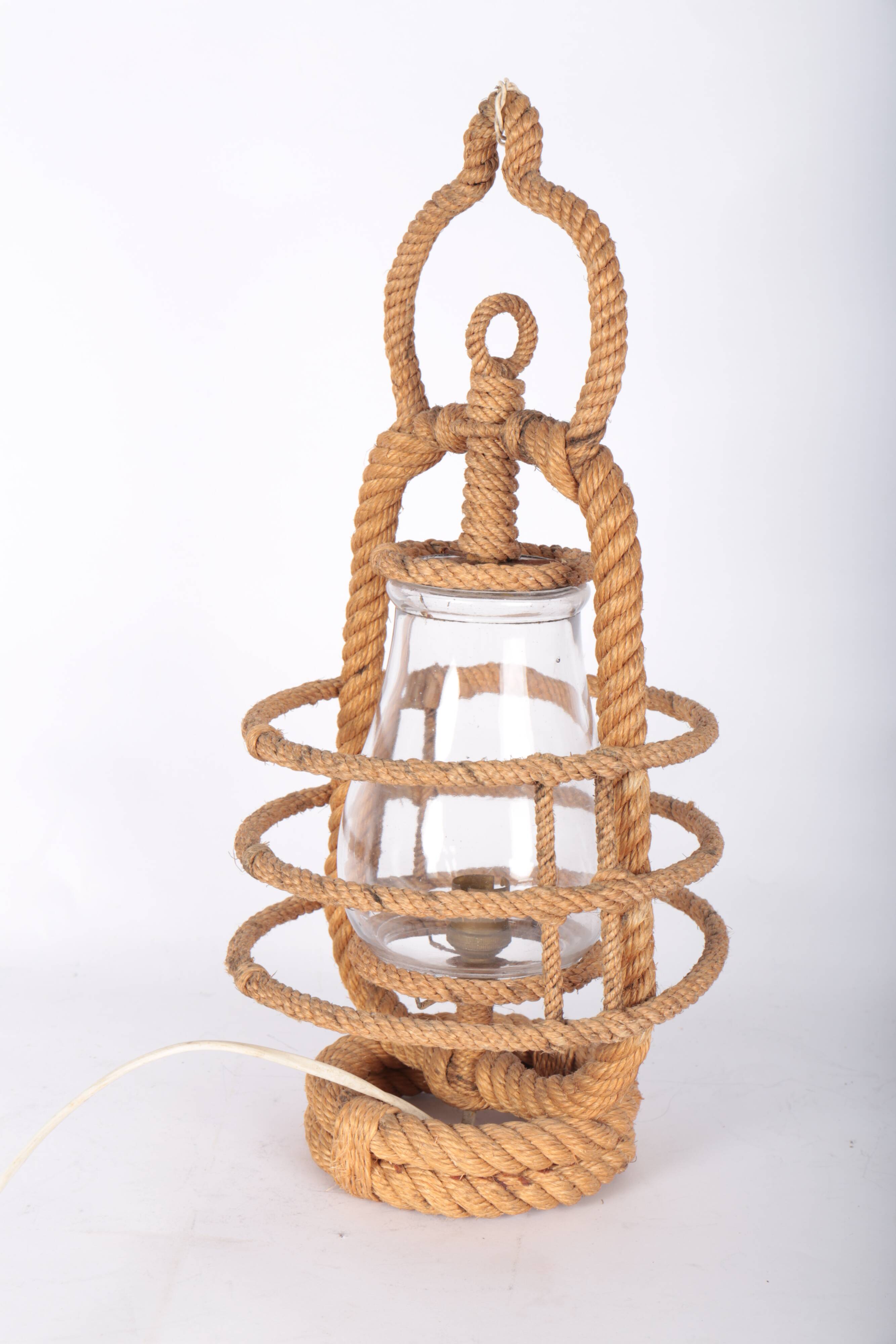 Rope lantern lamp, 50s/60s