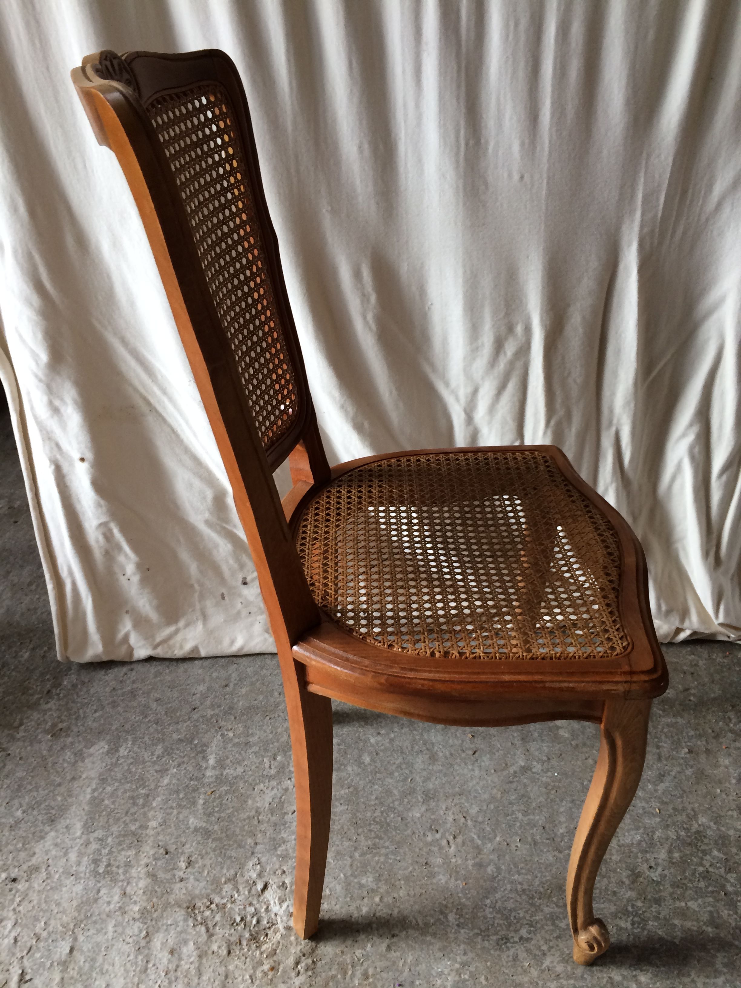 Series of 8 Chairs Style LOUIS XV Wood - Assise - Vintage Cannés File