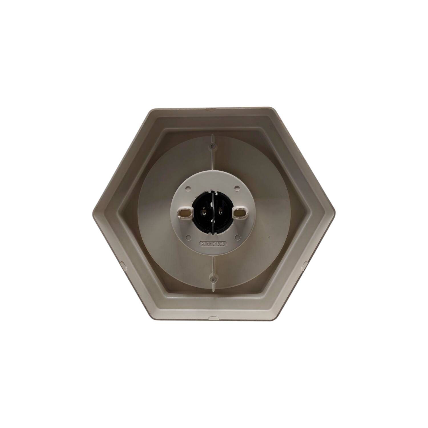 Vintage 1970s Herda Wall & Ceiling Lamp – Opaline Glass Hexagonal Base