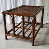 Table basse rotin années 70