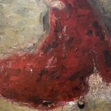 Tableau signé huile sur toile cartonnée « danseuse de Flamenco »