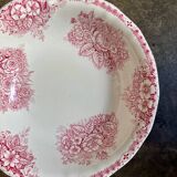 Onnaing salad bowl in pink ironstone, "Flora" service