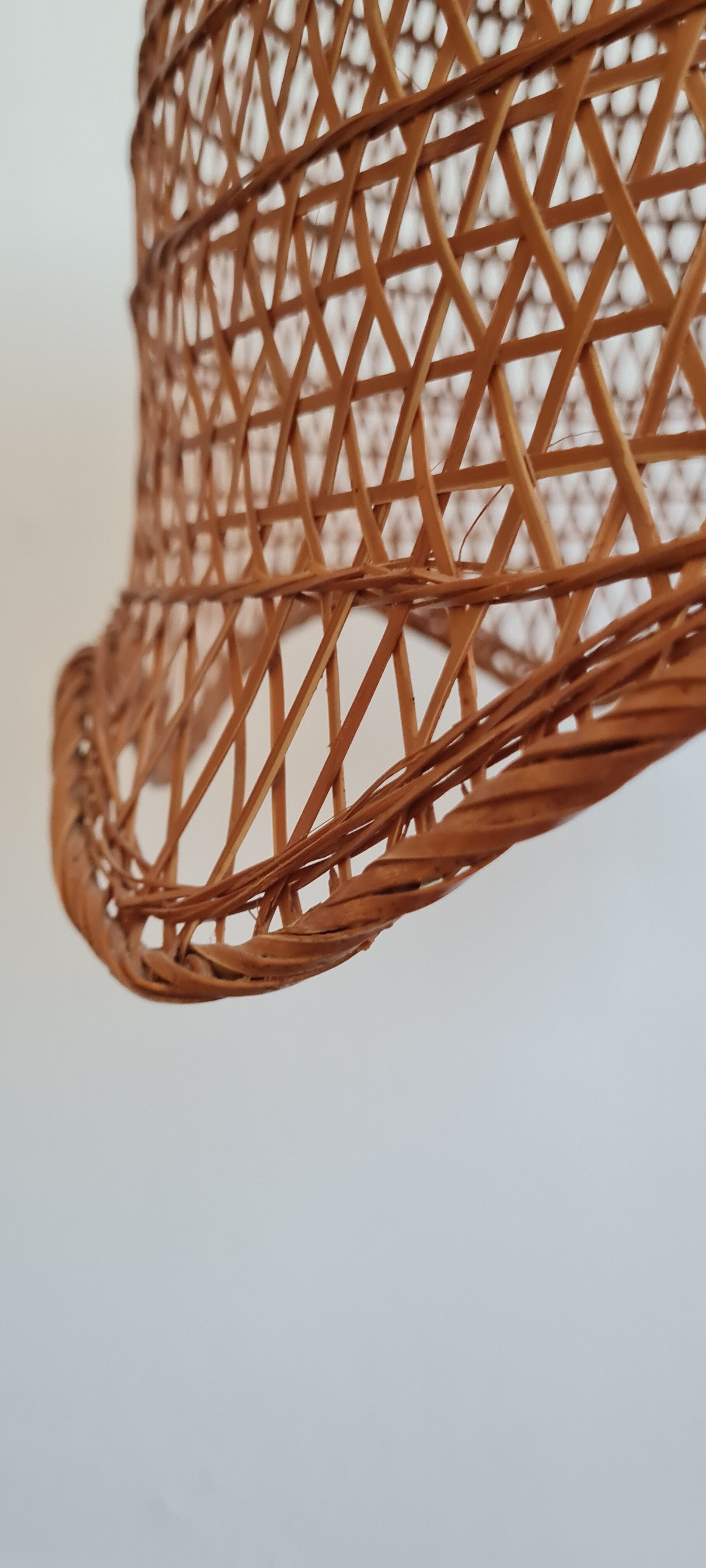 Vintage wicker pendant lamp