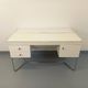 Vintage Bauhaus style desk in melamine and chrome metal from the 1970s.