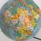 Vintage 1960 Girard Barrère world map globe - 33cm