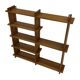 Vintage Wall shelf rack Pine wood 70s design