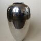 Silver metal vase