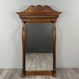 Large carved wooden mirror, late 19th century