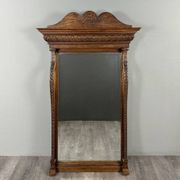 Large carved wooden mirror, late 19th century